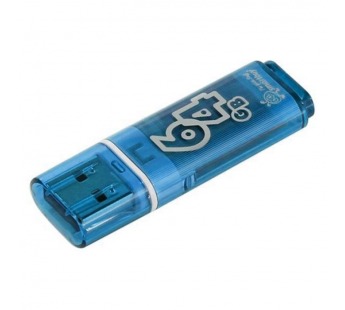 Флеш-накопитель USB 64Gb Smart Buy Glossy (blue)#2106731