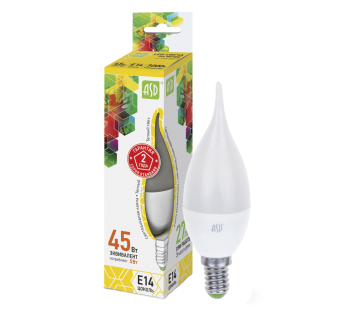 Лампочка E14 ASD Свеча на ветру Premium  5Вт, 3000K#170429
