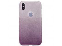 Чехол-накладка - SC097 Gradient для Apple iPhone X (purple/silver)