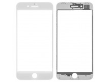 Модульное стекло iPhone 8 в сборе с рамкой, OCA Белое