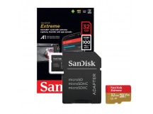 Карта памяти MicroSD 32GB SanDisk Class 10 Extreme Pro UHS-I A1 V30 U3 (100 Mb/s) + SD адаптер