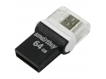 Флеш-накопитель USB 64 GB Smart Buy Poko OTG чёрный