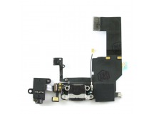 Шлейф для iPhone 5C на системный разъем/разъем гарнитуры/микрофон Черный