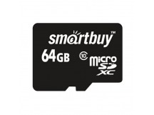 Карта памяти MicroSD 64GB Smart Buy Сlass 10 без адаптера