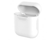 Чехол - силиконовый, тонкий для кейса Apple AirPods (white)