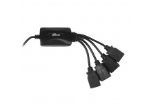 USB HUB RITMIX CR-2405, черный, USB 2.0, 4 порта (1/80)