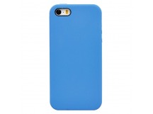 Чехол-накладка - Full Soft Touch для Apple iPhone 5/5S/SE (blue)