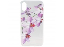 Чехол-накладка TPU - Орхидеи для iPhone X/XS