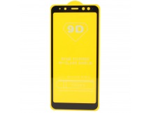 Защитное стекло 9D Samsung A8 2018 (черный) тех.упаковка