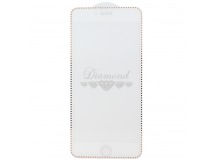 Защитное стекло Full Screen - для Apple iPhone 6 Plus/6S Plus Diamond (white/gold)