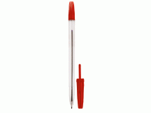 Ручка шар. ATTOMEX 5073322 прозр.корпус , 0,7мм, красная