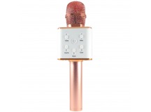 Беспроводной караоке микрофон Q7 (розовый)