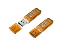 Флеш-накопитель USB 8GB Smart Buy Glossy series orange