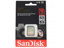 Карта памяти SDHC 16GB SanDisk Class10 Extreme UHS-I U3 (90 Mb/s)