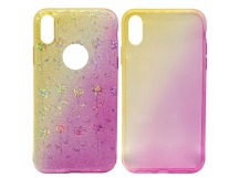 Чехол-накладка Case Rainbow на iPhone X/XS Ombre flowers