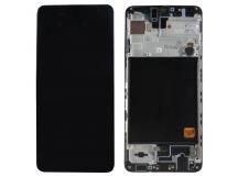 Дисплей для Samsung A515F Galaxy A51 (2019) в рамке + тачскрин (черный) ОРИГ100%