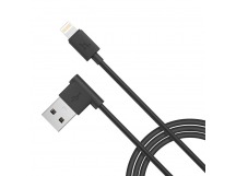 Кабель USB HOCO (UPL11) для iPhone Lightning 8 pin (1,2м) L-образный (черный)
