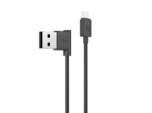 Кабель USB HOCO (UPM10) microUSB L-образный (1,2м) (черный)