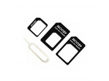 Адаптер Нано и Микро симкарт черный