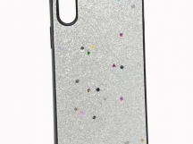Чехол Case Rainbow на iPhone X/XS (блестки и стразы-серебро) 3