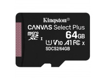 Карта памяти MicroSD 64GB Kingston Class 10 Canvas Select Plus A1 (100 Mb/s) без адаптера