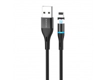Кабель USB - Lightning BOROFONE BU16 магнитный (черный) 1м