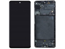 Дисплей для Samsung A715F Galaxy A71 в рамке + тачскрин (черный) ОРИГ100%