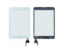 Тачскрин для iPad mini 3 (с разъемом) + золотая кнопка HOME (белый)
