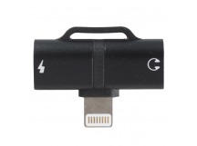 Адаптер Hoco LS20 Apple Dual Lightning Digital Audio Converter (black)