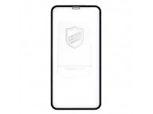 Защитное стекло "Тонкое" для iPhone Xr/11 Черное (Полное покрытие 0,25мм)