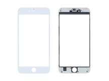 Стекло для переклейки iPhone 6S Plus в рамке + OCA (белый)