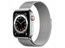 Ремешок для Apple Watch 38мм Milanese (миланская петля) (серебро)