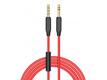 Кабель AUX (папа-папа) - Hoco UPA12 с микрофоном (100 см) (red)