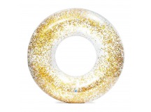 Надувной круг - с блестками 60 см (gold)