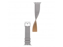 Ремешок Hoco WB04 для Apple Watch Series1/2/3/4/5 38/40мм, кожаный, серый