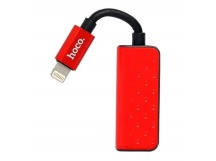 Разветвитель Hoco LS12 Apple, (наушники lightning+зарядка) красный