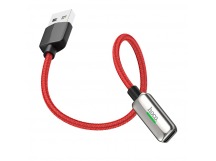 Разветвитель-кабель Hoco LS28 Apple, (наушники lightning+зарядка) светло-серый