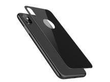 Защитное стекло Hoco V10 IphoneX, заднее противоударное, 3D, цвет черный