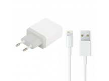 Сетевое зарядное устройство TREQA CS-203+кабель Apple 1м, цвет белый