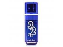 Флеш-накопитель USB 3.0 32Gb Smart Buy Glossy series Dark (blue)