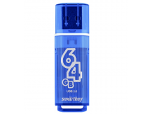 Флеш-накопитель USB 3.0 64Gb Smart Buy Glossy series Dark (Blue)
