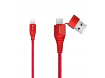 Кабель USB/Type-C Hoco U26 Apple, красный 1,2м