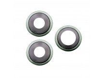 Стекло камеры для iPhone 11 Pro/11 Pro Max (зеленый) в сборе (комплект 3шт)