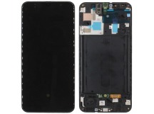 Дисплей для Samsung A505F Galaxy A50 в рамке + тачскрин (черный) ОРИГ100%
