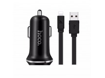 Адаптер Автомобильный Hoco Z1 2USB/5V/2.1A +lightning (black)