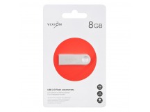 Накопитель USB Flash 08GB 2.0 VIXION Zinc Alloy (серебро)