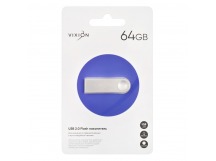 Накопитель USB Flash 64GB 2.0 VIXION Zinc Alloy (серебро)