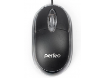 Мышь Perfeo оптическая GLOW, подсветка, оптич., 3 кн, USB, чёрная , COLOR BOX. PF_4435