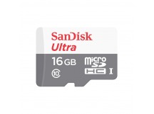 Карта памяти MicroSDHC 16GB Class 10 SanDisk Ultra 80MB/s без адаптера