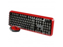                     Беспроводной комплект клавиатура+мышь мультимедийный с круглыми клав. Smartbuy 620382AG черно-красн